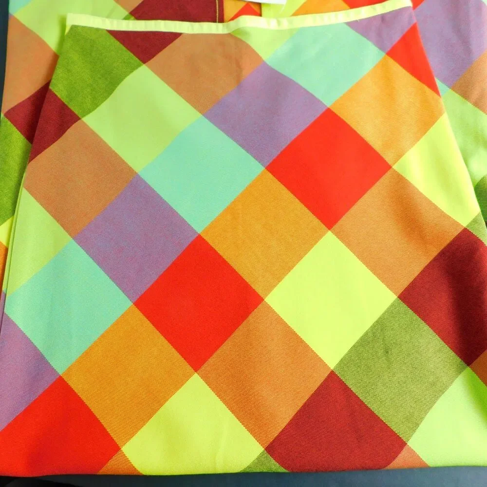 Urban Outfitters Janelle Plaid Skirt Maxi Long, Multicolor 2-way stretch XS NWT